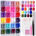 TsMADDTs Press-On Nails Kit: 720pcs Short Round Nails with Glue & Tools