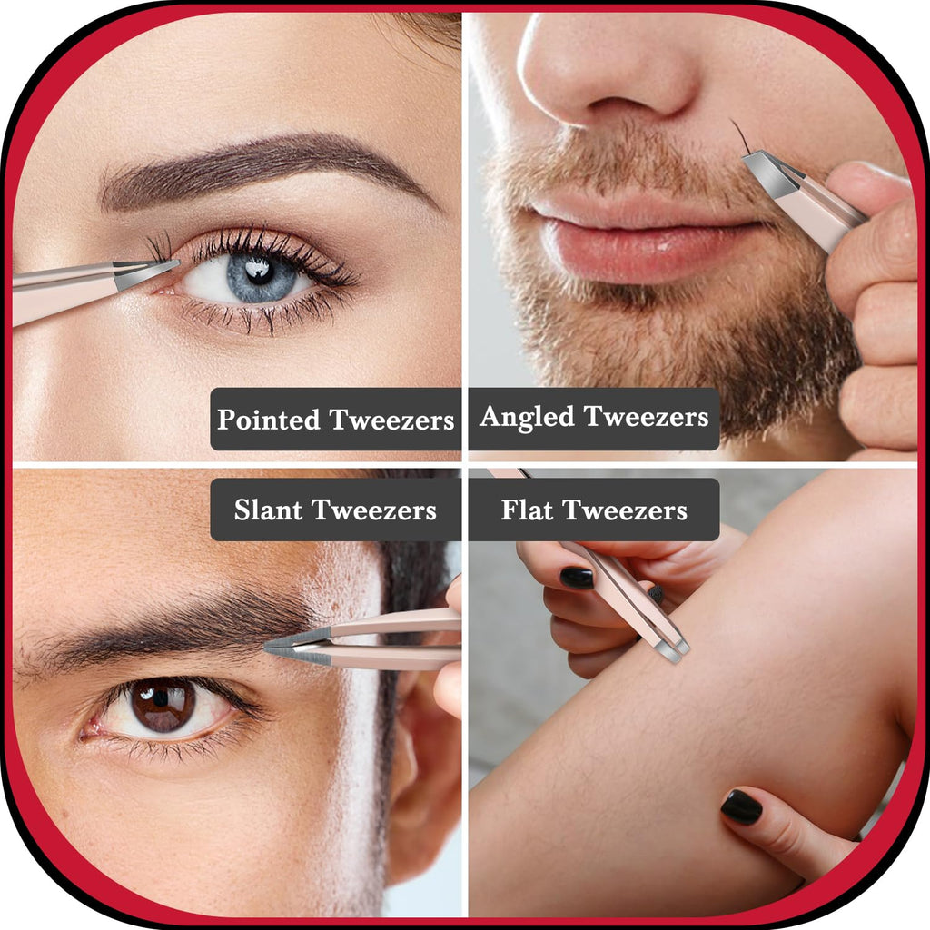 TsMADDTs 8-in-1 Eyebrow Kit for Women | Precision Tweezers, Trimmer, Scissors, Razor & Brush in Travel Case