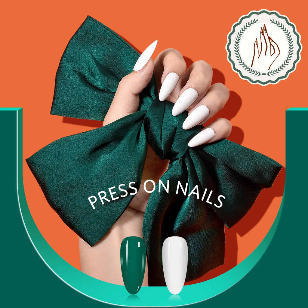 TsMADDTs Press On Nails Almond – 24 Colors, 720 pcs Kit with Glue, Tabs, Stickers & Tweezers