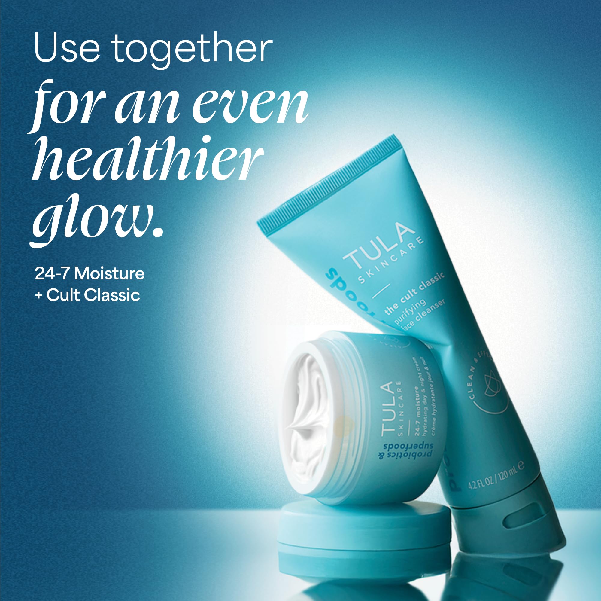 TULA Skin Care 24-7 Hydrating Day & Night Cream – Probiotic Moisturizer with Watermelon & Blueberry Extracts | 1.5 oz