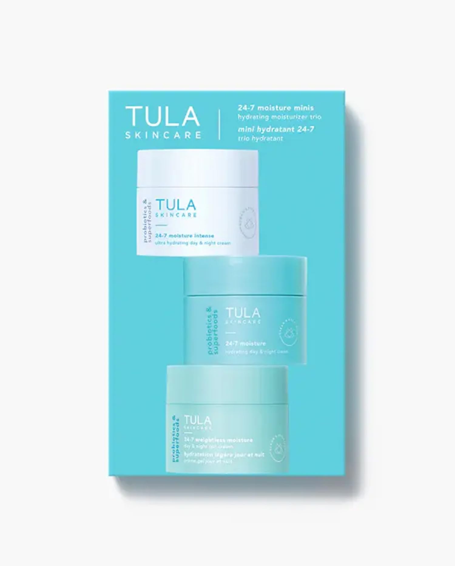 TULA 24-7 Moisture Minis — Hydrating Day & Night Creams 3-Piece Travel Set