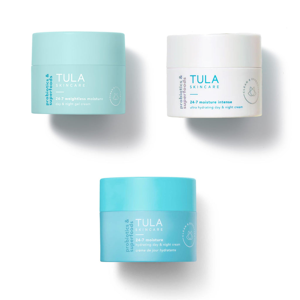 TULA 24-7 Moisture Minis — Hydrating Day & Night Creams 3-Piece Travel Set