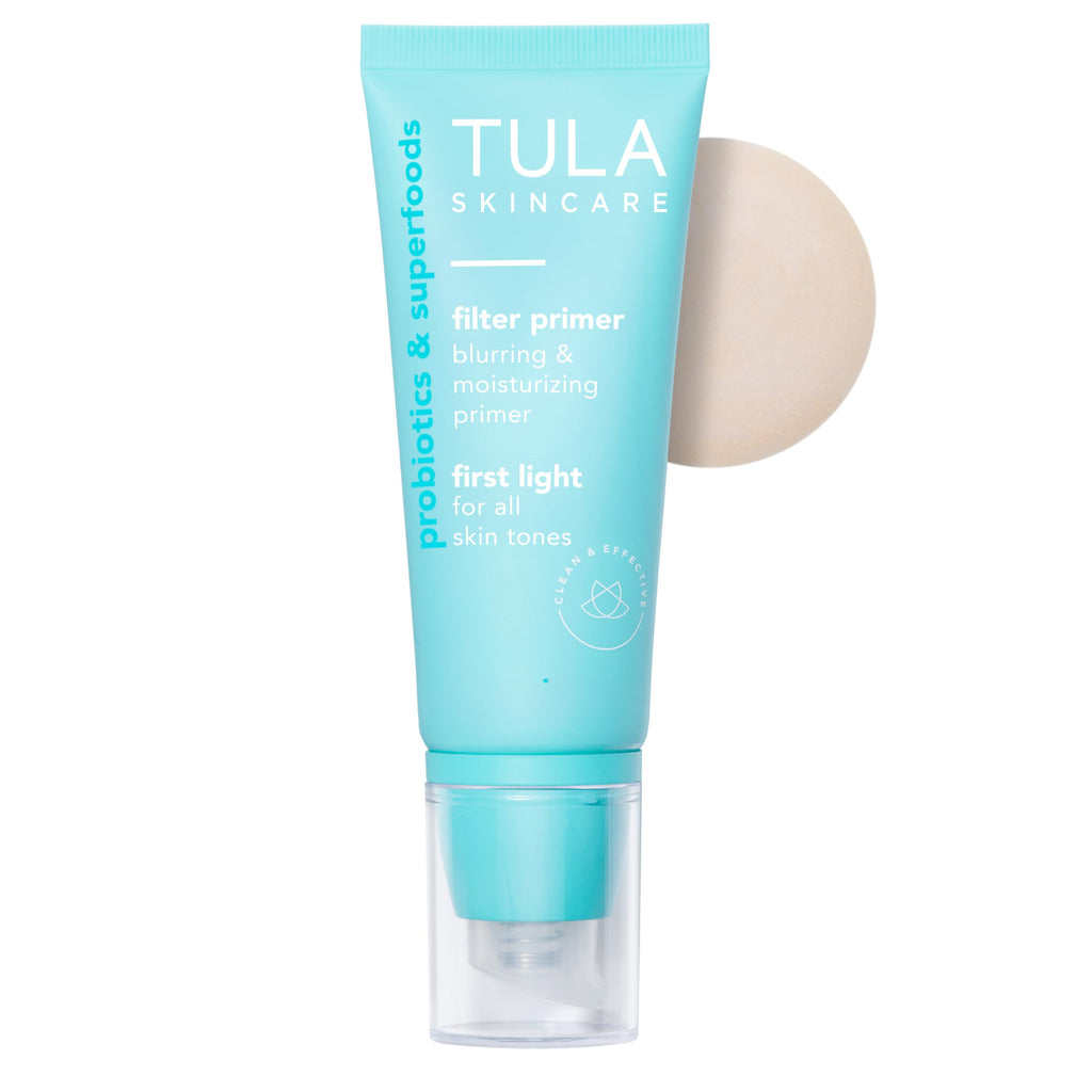 TULA Face Filter Blurring & Moisturizing Primer – First Light (1 oz) | Evens Tone, Hydrates, Enhances Makeup Wear