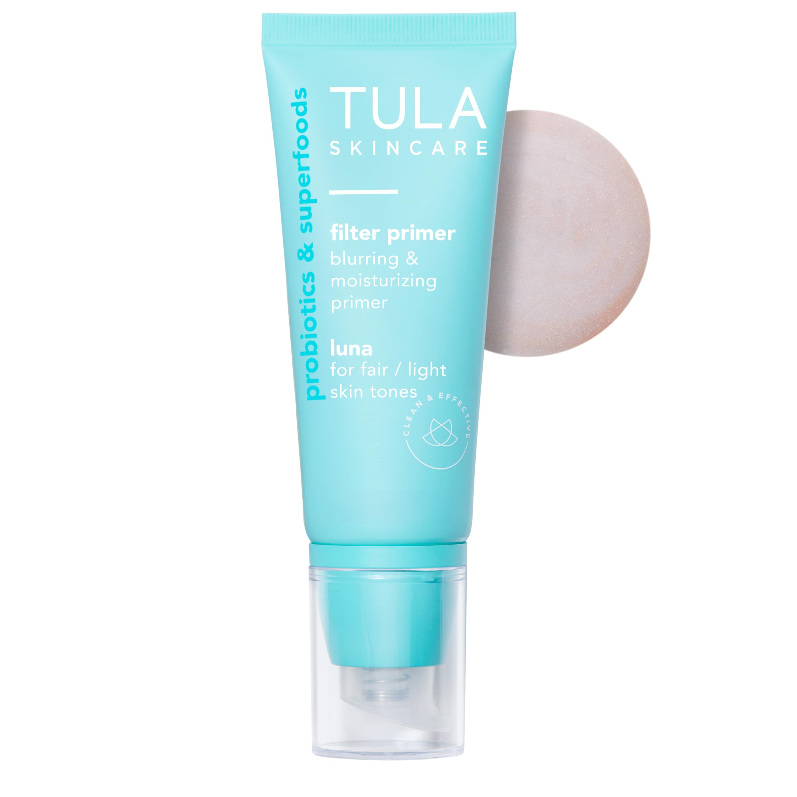 TULA Face Filter Primer Luna Supersize — Blur, Hydrate & Even Skin Tone for Flawless Makeup (2.02fl oz)
