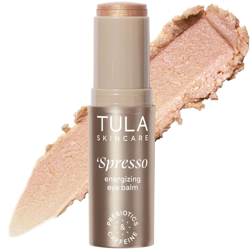 TULA Spresso Energizing Eye Balm Americano – Caffeine Under-Eye Treatment for Brightening & Hydration, 0.35 oz