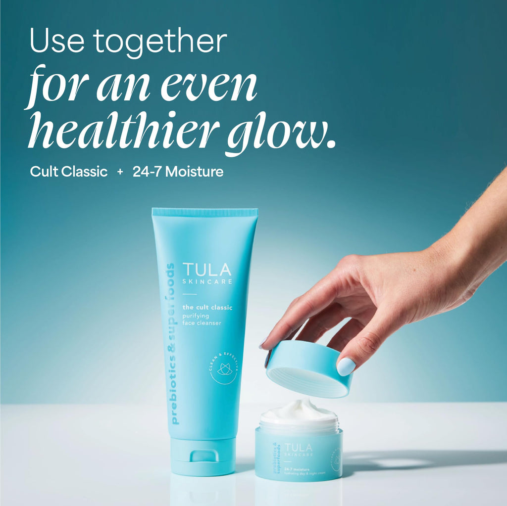 TULA Cult Classic Purifying Face Cleanser Travel-Size | Gentle Probiotic Cleanser 1.67 oz