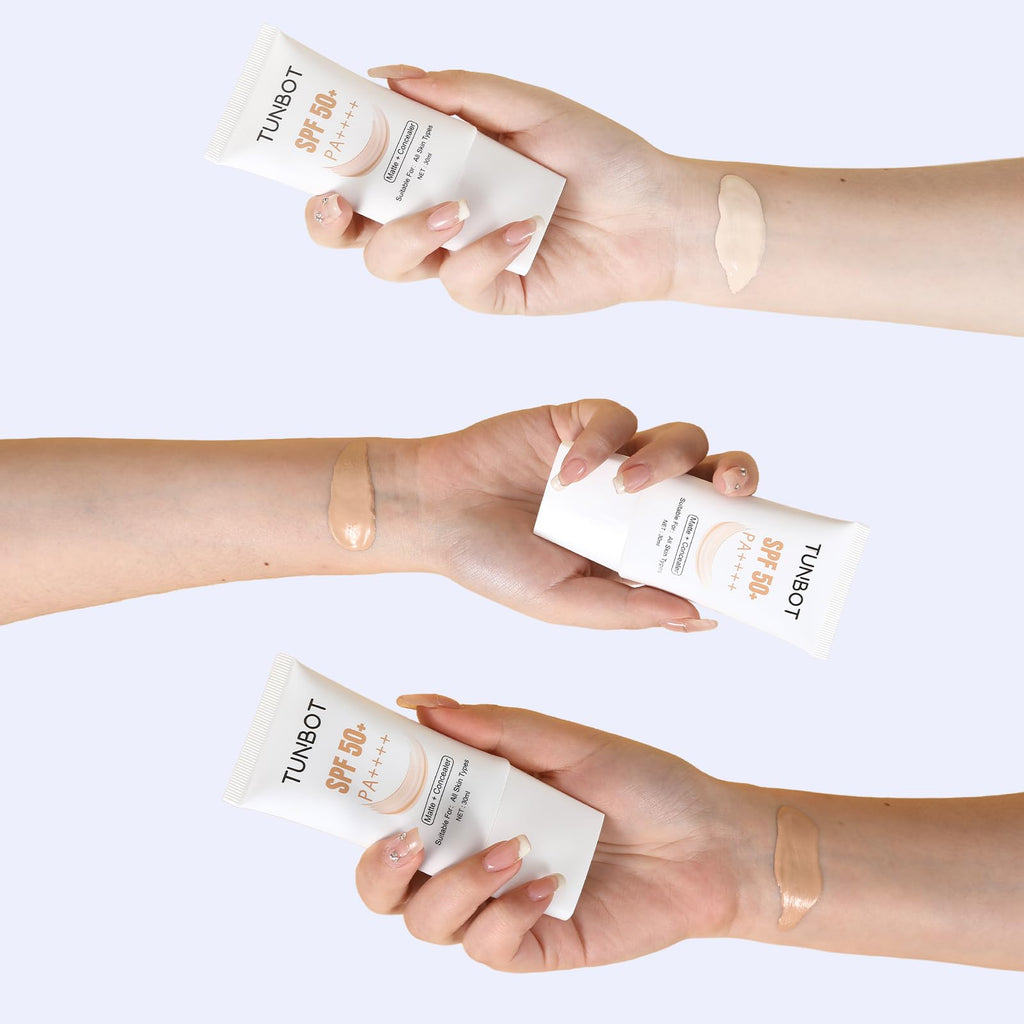 TUNBOT Concealer Foundation SPF 50 – Long-Lasting, Full Coverage Liquid Foundation (Unscented, 30ml)