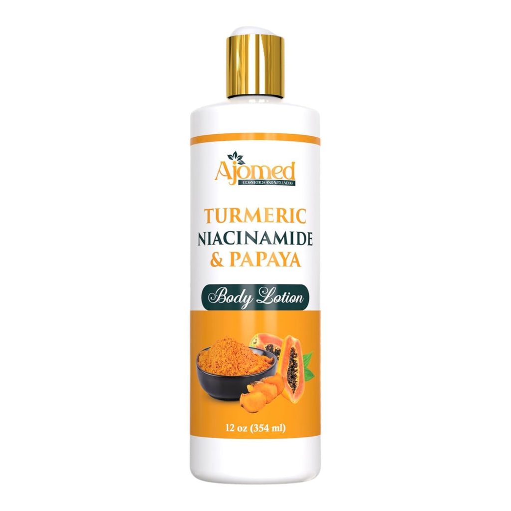 Turmeric Body Lotion with Niacinamide & Papaya – Handmade Moisturizer for All Skin Types | Even Tone, Dark Spots, Acne Scars