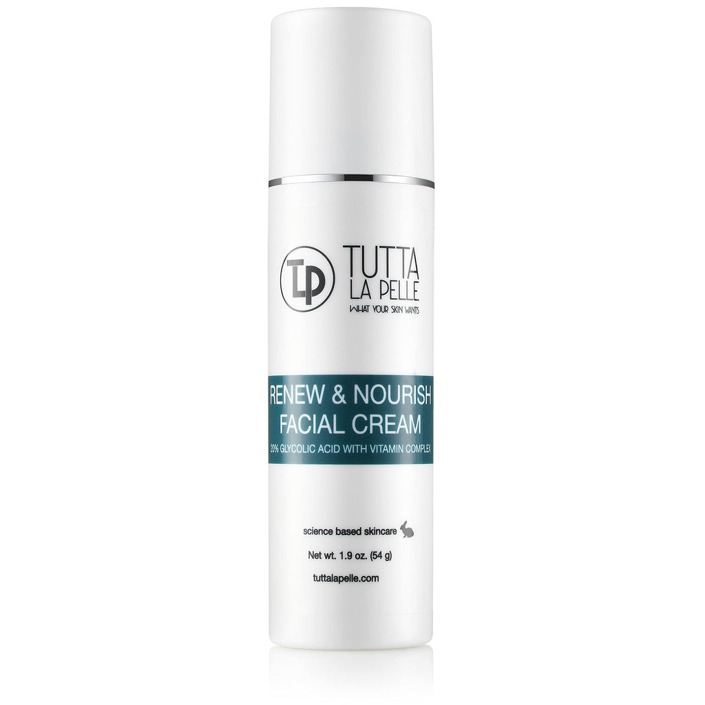 Glycolic Acid Cream 20% AHA with Vitamin Complex — Oil-Free Day & Night Moisturizer | Tutta La Pelle