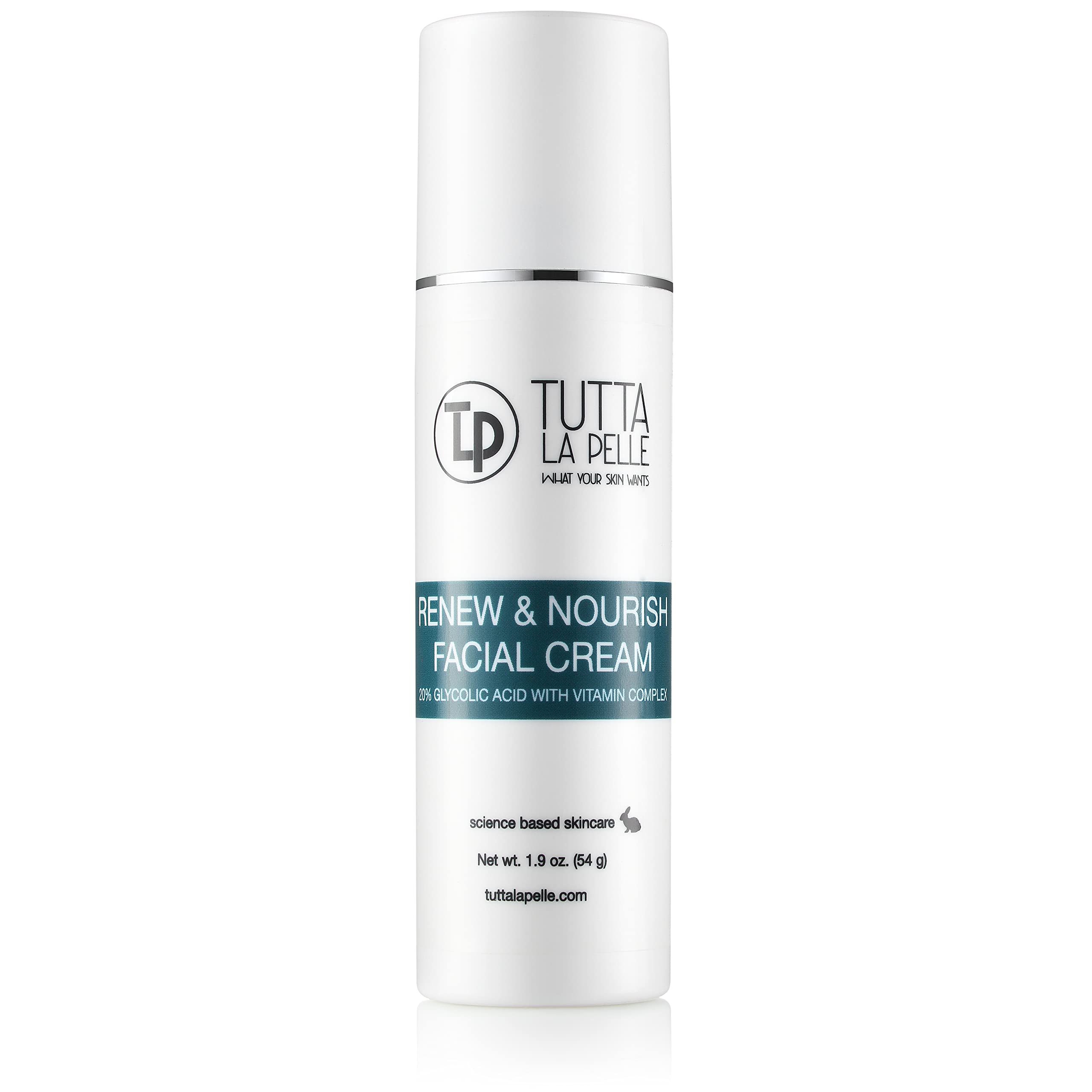 Glycolic Acid Cream 20% AHA with Vitamin Complex — Oil-Free Day & Night Moisturizer | Tutta La Pelle