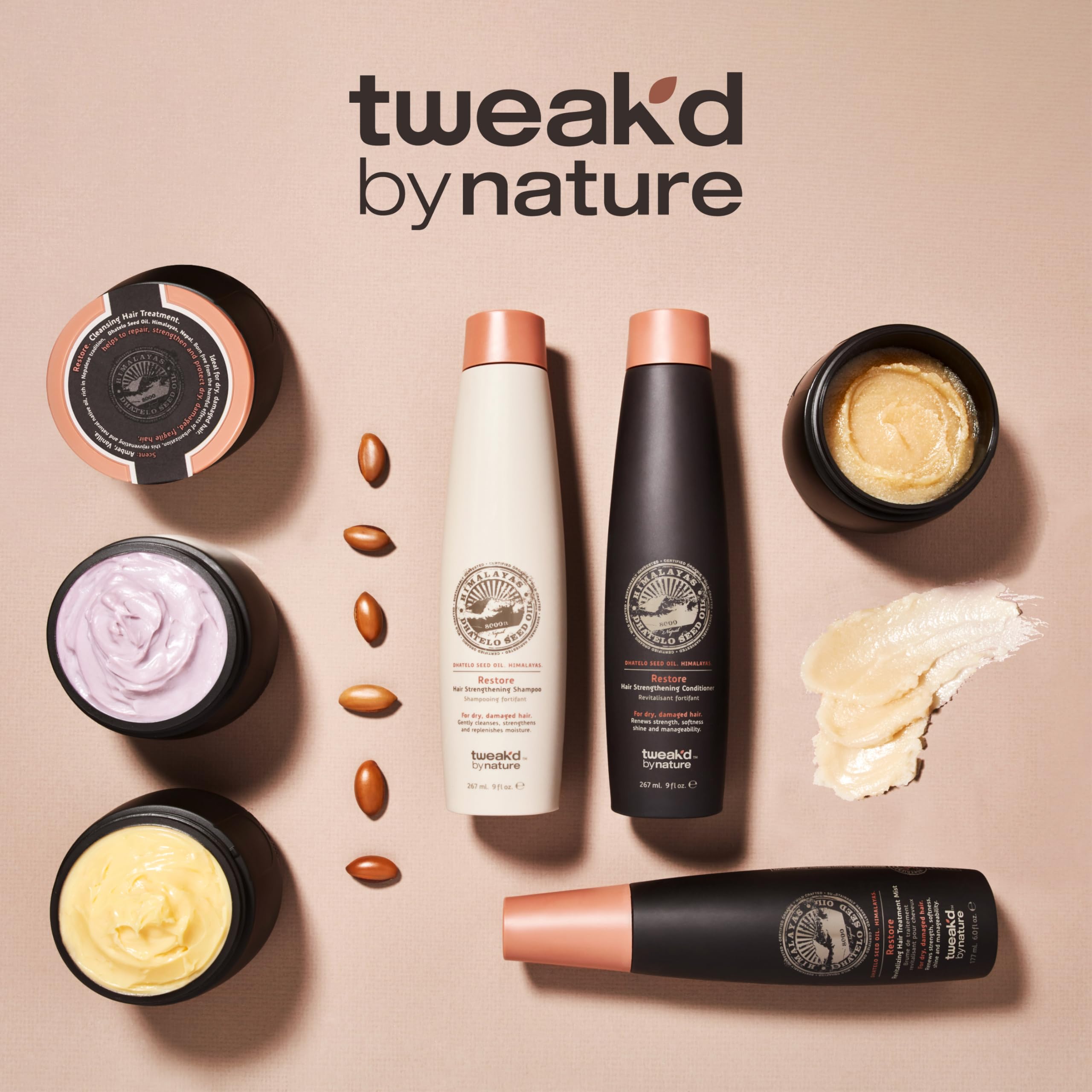 Tweak’d by Nature Restore Bamboo-Green Tea Hydrating Leave-In Treatment | Strengthening Hair Serum