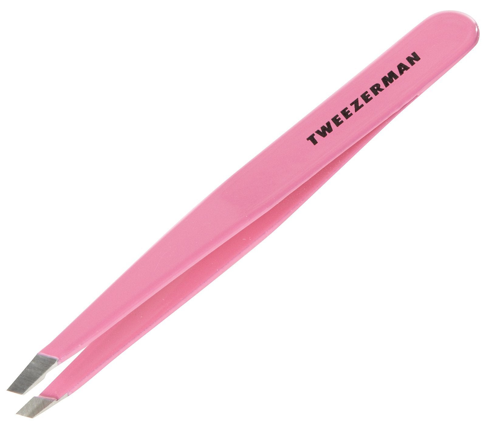 Tweezerman Stainless Steel Slant Tweezer – Pretty in Pink | Precision Brow Grooming