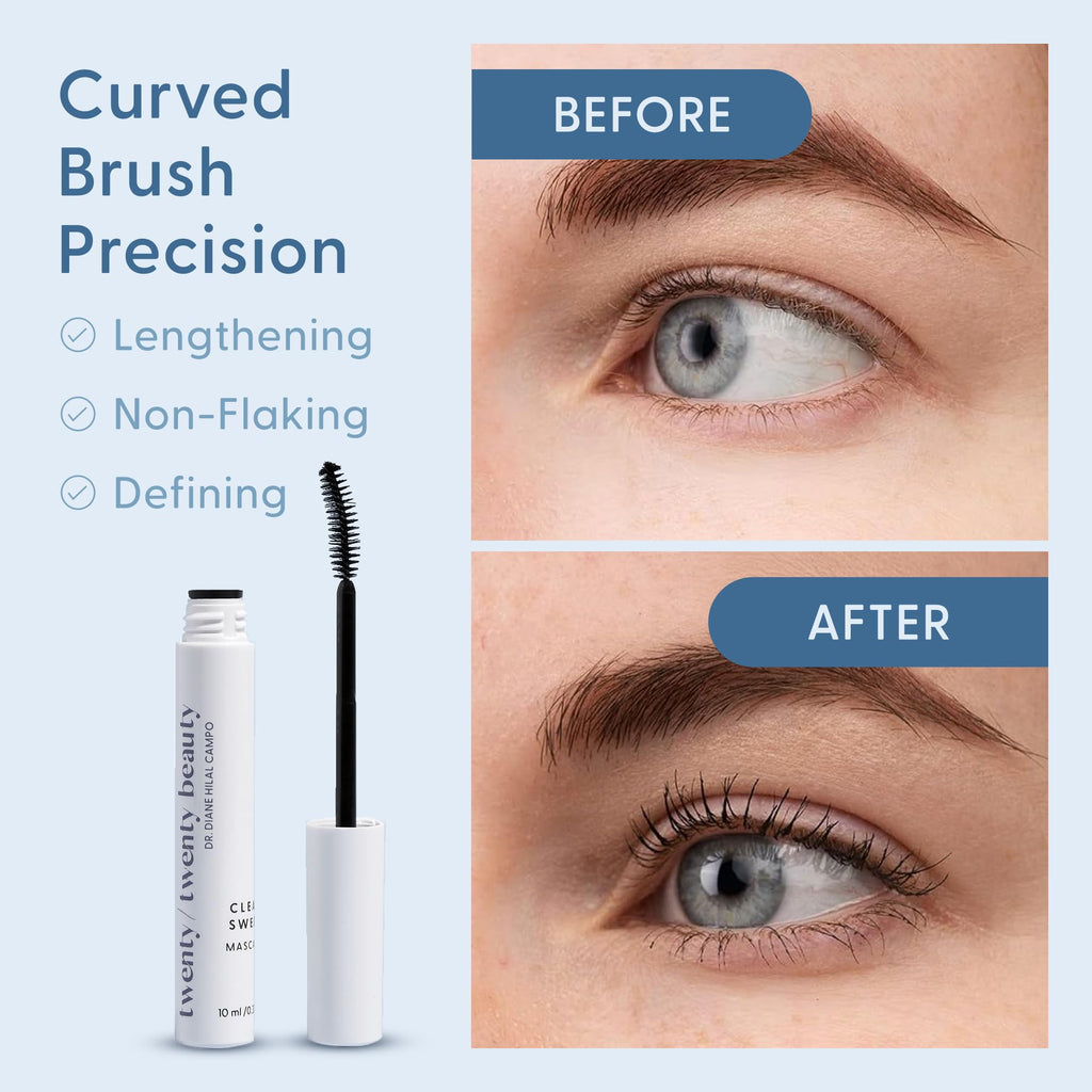 Twenty/Twenty Clean Sweep Mascara – Hypoallergenic, Water-Resistant Ophthalmologist-Developed