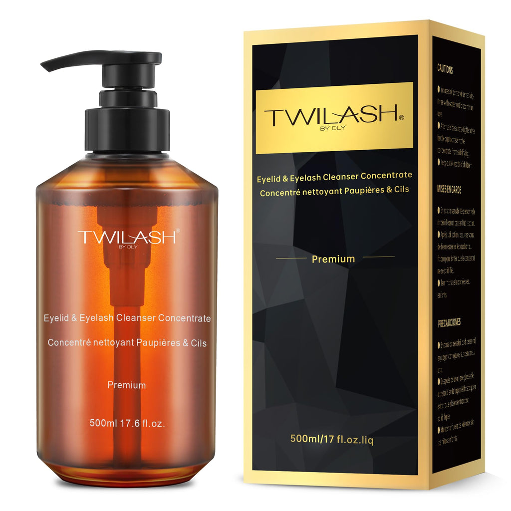 TWILASH BY DLY Premium Lash Cleanser Concentrate Bulk (500ml) – Hyaluronic Acid & Collagen