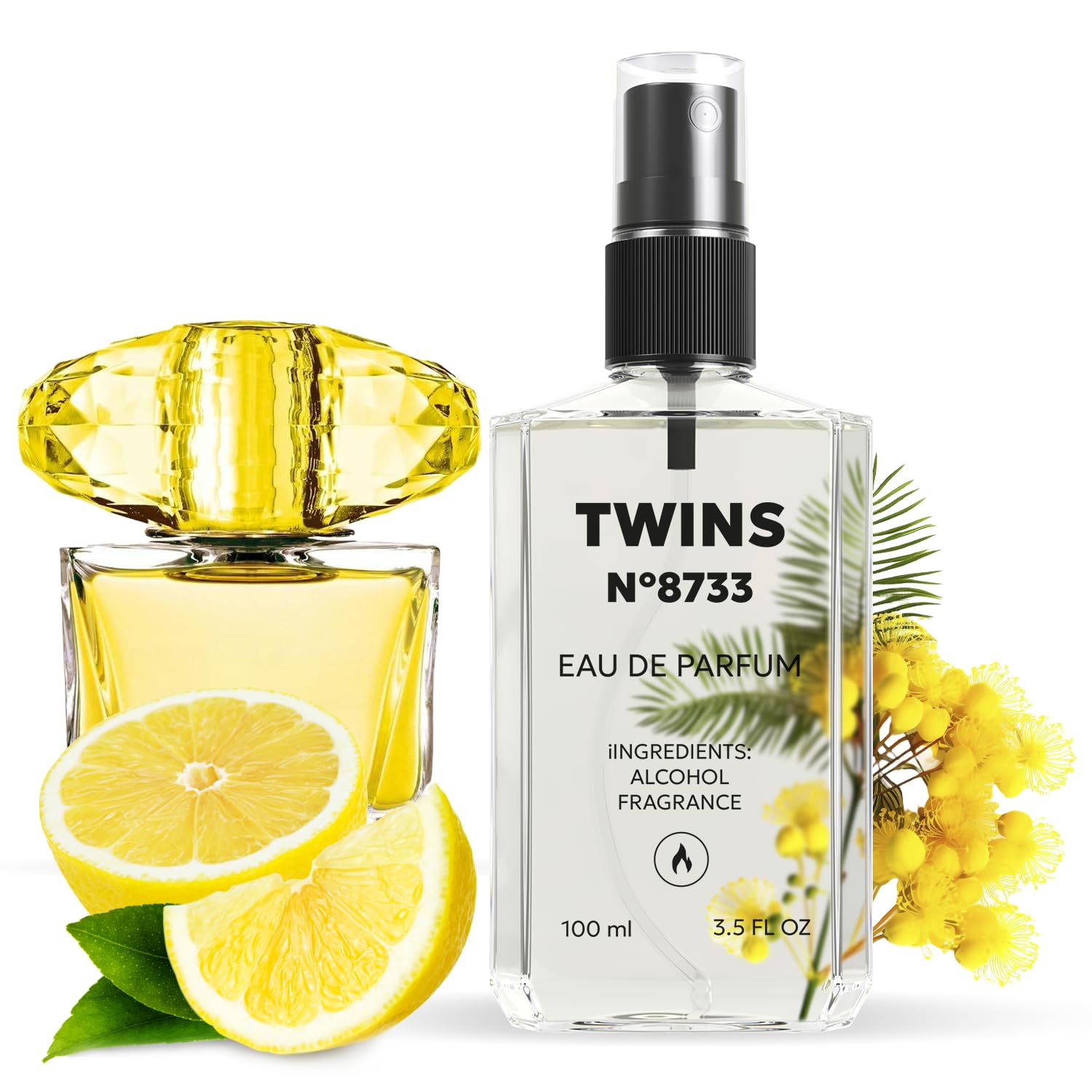 TWINS Impression of Yellow Diamond – Floral Eau de Parfum for Women, 100 ml (No.8733)