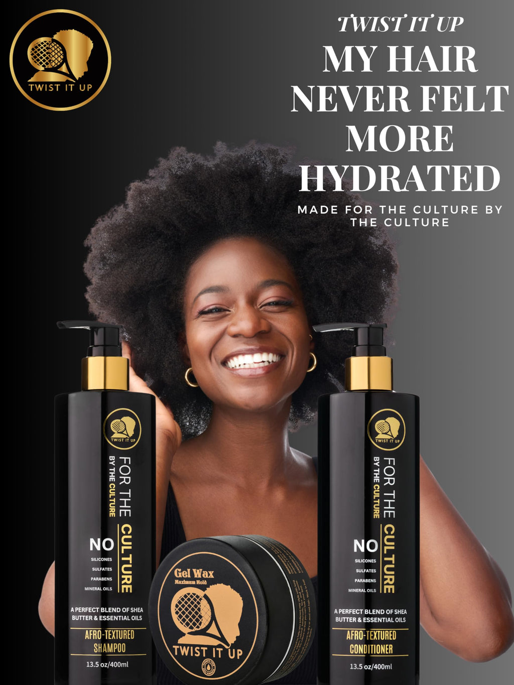 Twist It Up Gold Standard Shampoo & Conditioner Set | 20+ Natural Ingredients