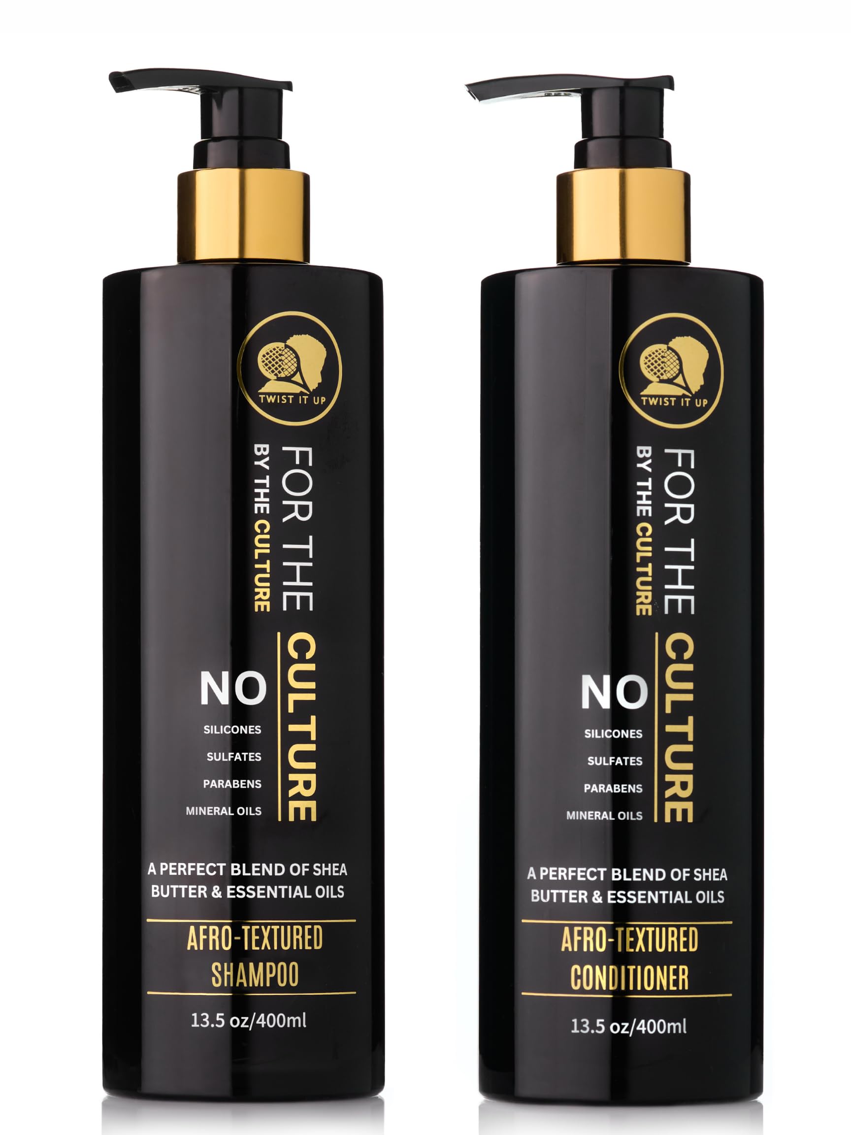 Twist It Up Gold Standard Shampoo & Conditioner Set | 20+ Natural Ingredients