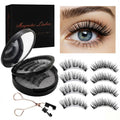 TWMKLP Magnetic Eyelashes with Applicator | 4-Pair Natural Look, Reusable, Glue-Free