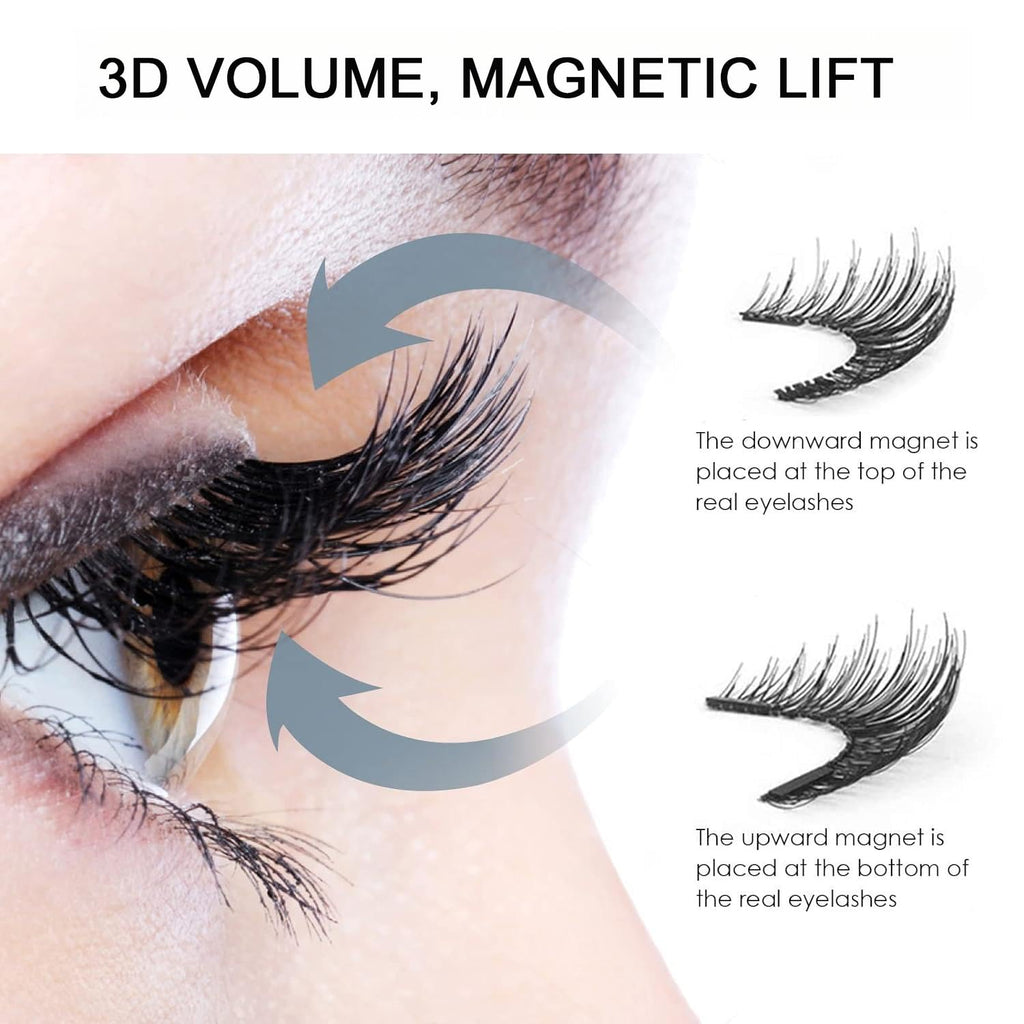 TWMKLP Magnetic Eyelashes with Applicator | 4-Pair Natural Look, Reusable, Glue-Free
