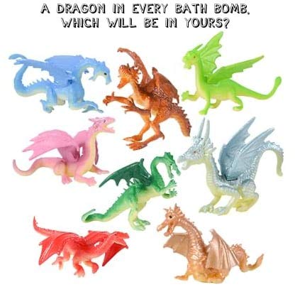Two Sisters Dragon Bath Bombs for Kids (6 Pack) – Surprise Toy Inside, USA Made