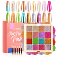 U-Shinein Chrome Nail Powder Palette – 16-Color Iridescent Nail Art Kit