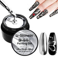 U-Shinein 8ml Metallic Painting Gel – Ultra Mirror Silver Nail Art