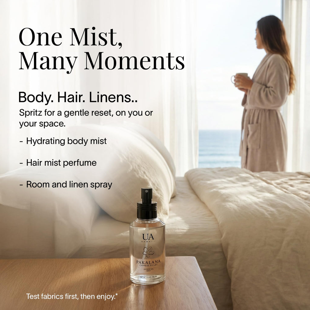 Ua Body Pakalana Chinese Violet Body & Hair Mist – Hawai'i, Alcohol-Free