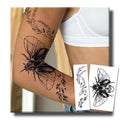 UBICA Tattoo Tech – 2-Sheet Dynamic Beetle Wing Semi-Permanent Tattoo, Waterproof Black Branch Wrist Art