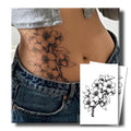 UBICA Tattoo Tech – 2 Sheets Large Semi-Permanent Tattoos (Flowers with Branches), 7–15 Days, Waterproof