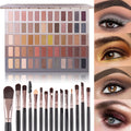 UCANBE 60 Colors Naked Eyeshadow Palette + 15-Piece Brush Set – Nude Neutral Smokey Makeup Kit