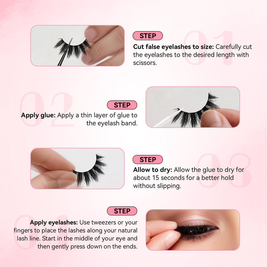uCoolMe Lash Glue White - Fast-Dry, Latex-Free Adhesive for Strip Lashes