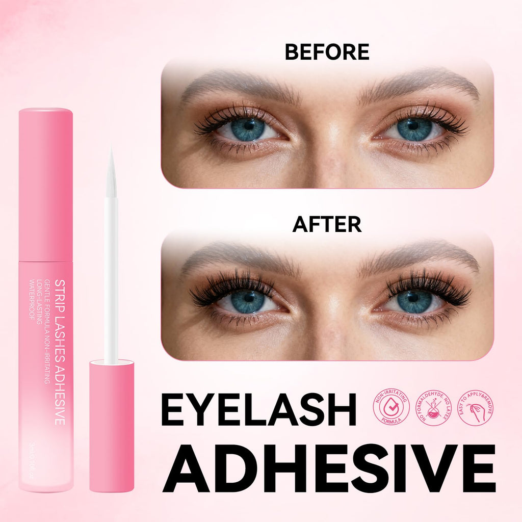 uCoolMe Lash Glue White - Fast-Dry, Latex-Free Adhesive for Strip Lashes