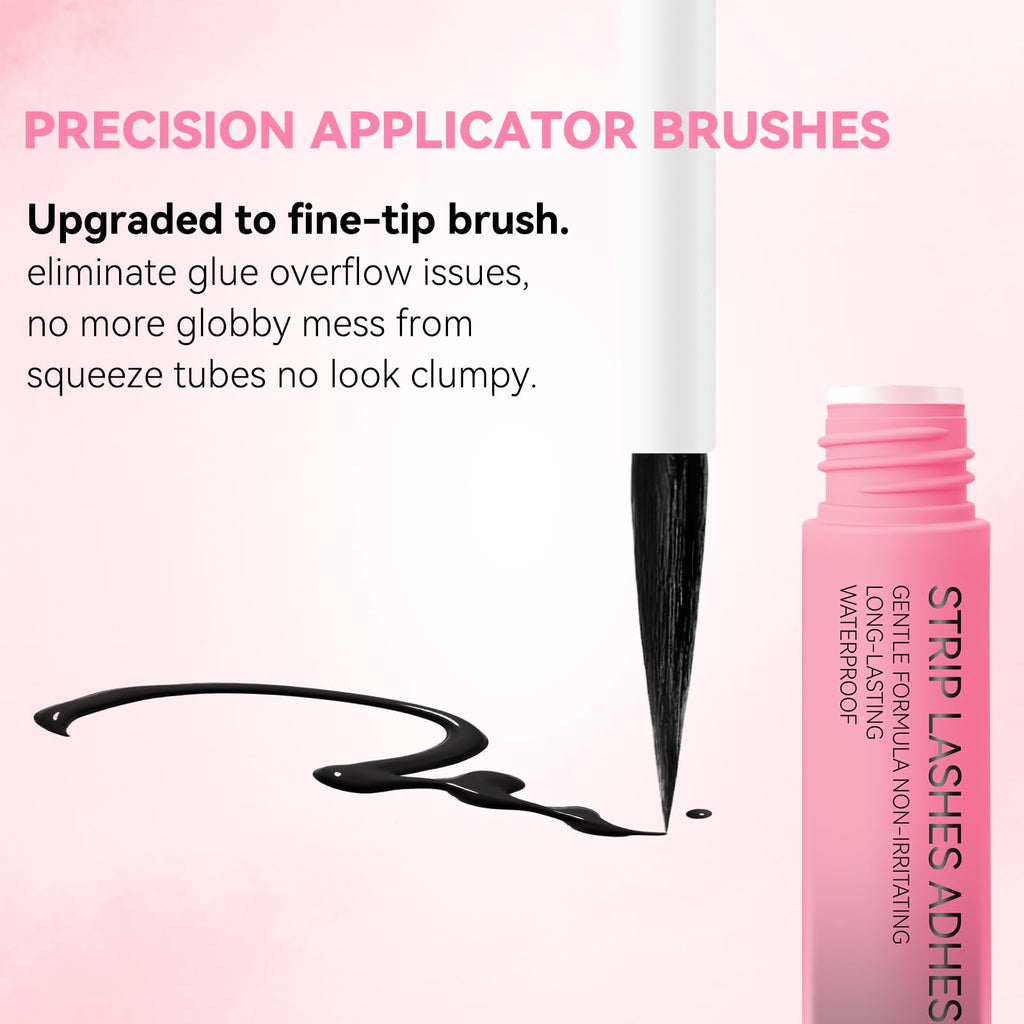 UCOOLME Lash Glue Black – 15-Second Hold, Latex-Free, Leak-Proof Cap for Strip Lashes