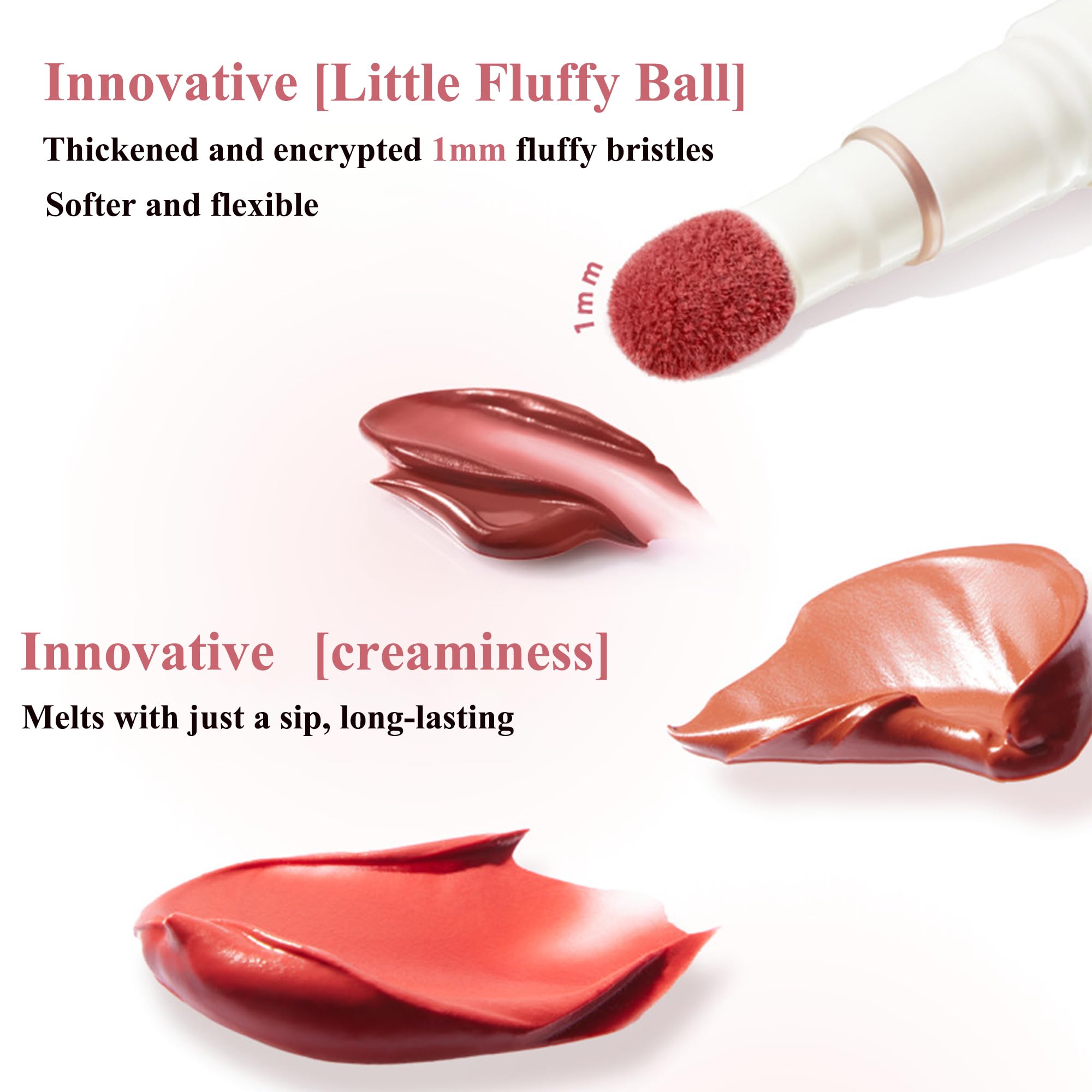 Ueuiu Liquid Lipstick + Cushion Foundation in Pomegranate – Hydrating, Long-Lasting Lip Color