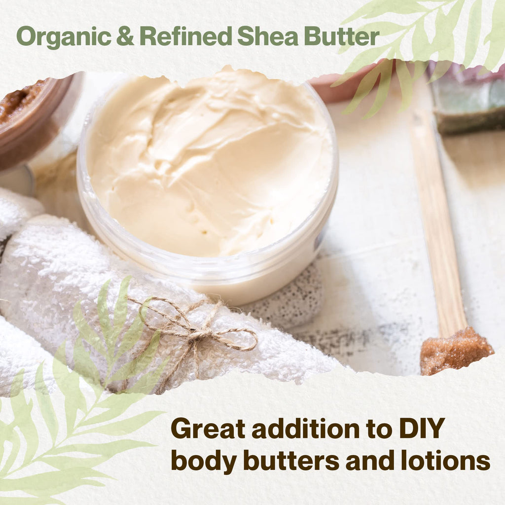 uh*Roh*Muh Organic Refined Shea Butter – Unscented & Smooth Texture – Premium Cosmetic Grade Shea Butter for Skincare, Hair Care, Soap Making, Lotions, Balms & DIY Formulations | France