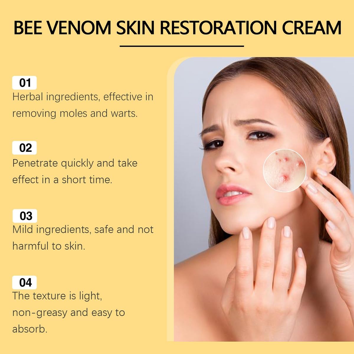 UKDVRL Bee Venom Skin Treatment Cream – Hydrating, Firming & Anti-Aging Moisturizer