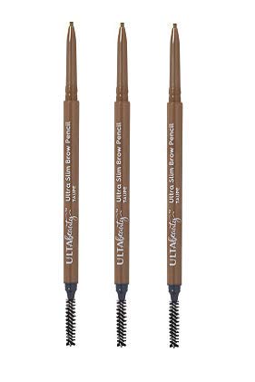 Ulta Beauty 3 Pack Ultra Slim Brow Pencil – Taupe, Wax-Based, Matte Finish, 0.003 oz Each