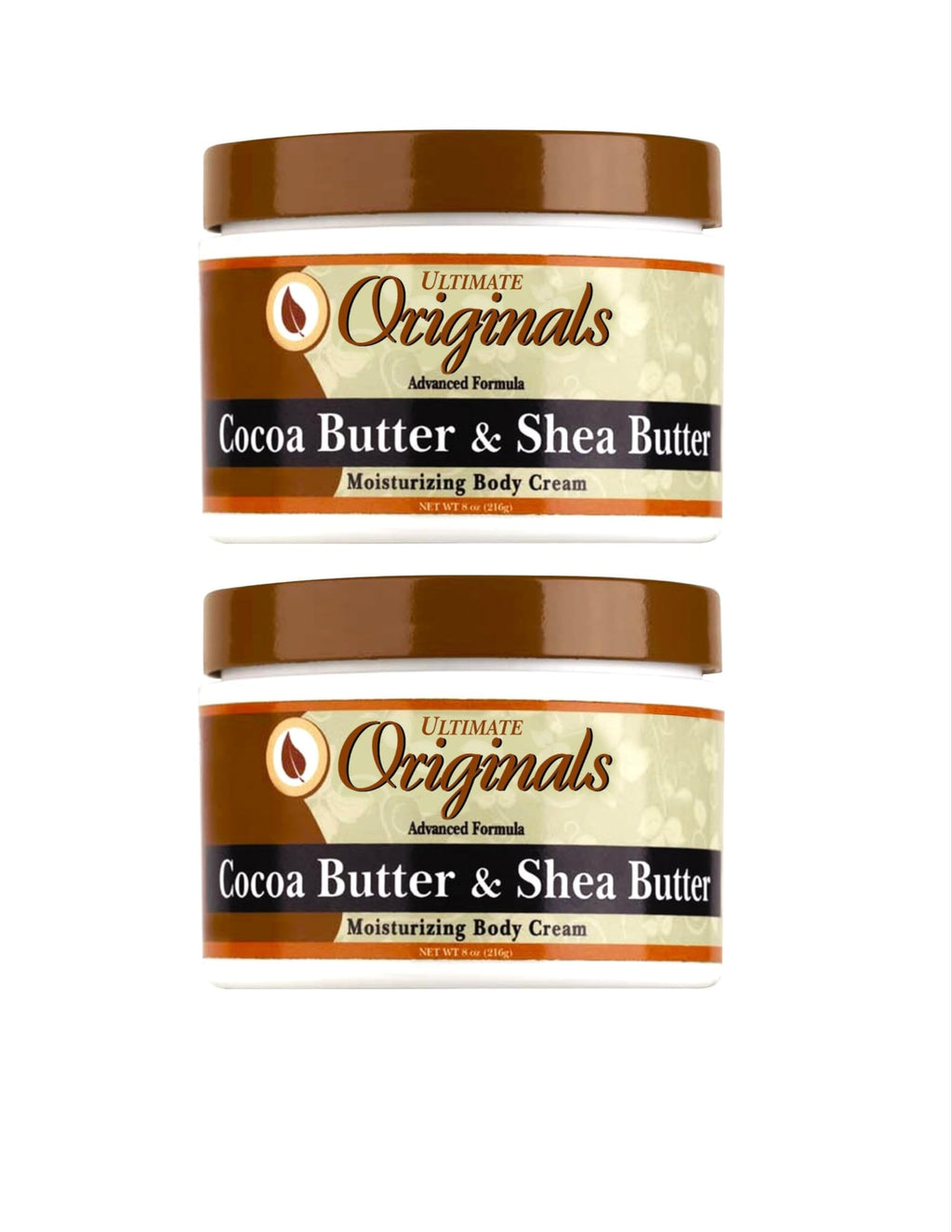 Ultimate Originals Cocoa Butter & Shea 8oz Jar (Pack of 2) | Deep Hydration & Velvet Soft Skin