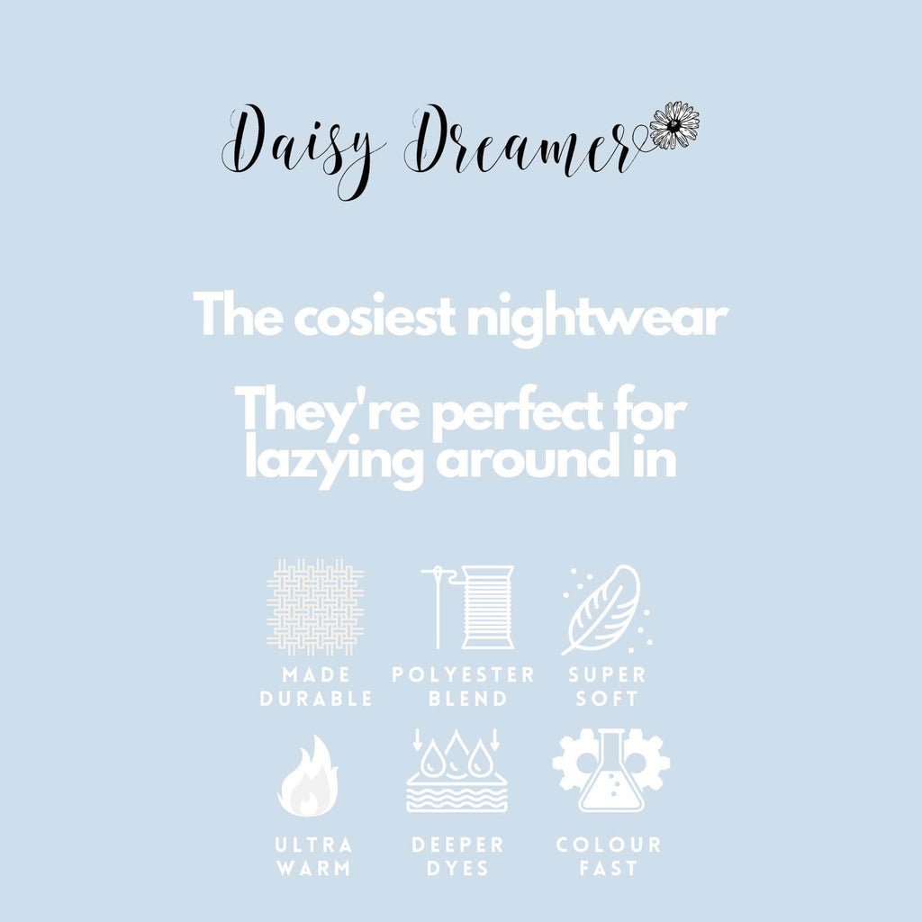 Daisy Dreamer Womens Grey Teddy Fleece Hooded Bath Robe Ultra Soft Premium Loungewear