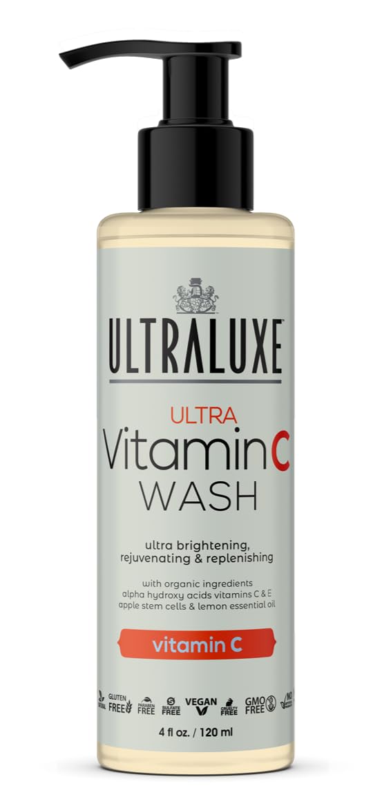UltraLuxe Anti-Aging Ultra Vitamin C Cleanser – Brightening Cleanser 4 Fl Oz