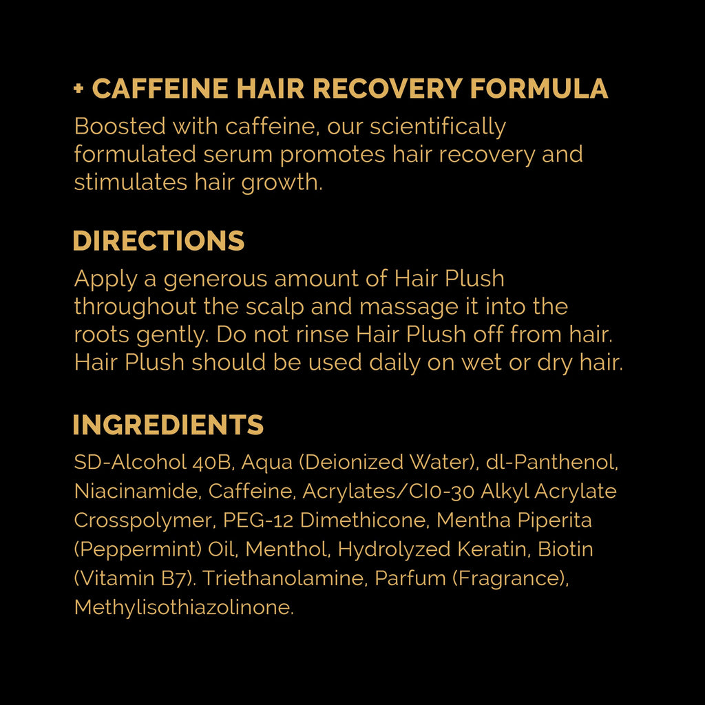 Ultrax Labs Hair Plush Hair Growth Serum – 1.7 oz Biotin & Caffeine
