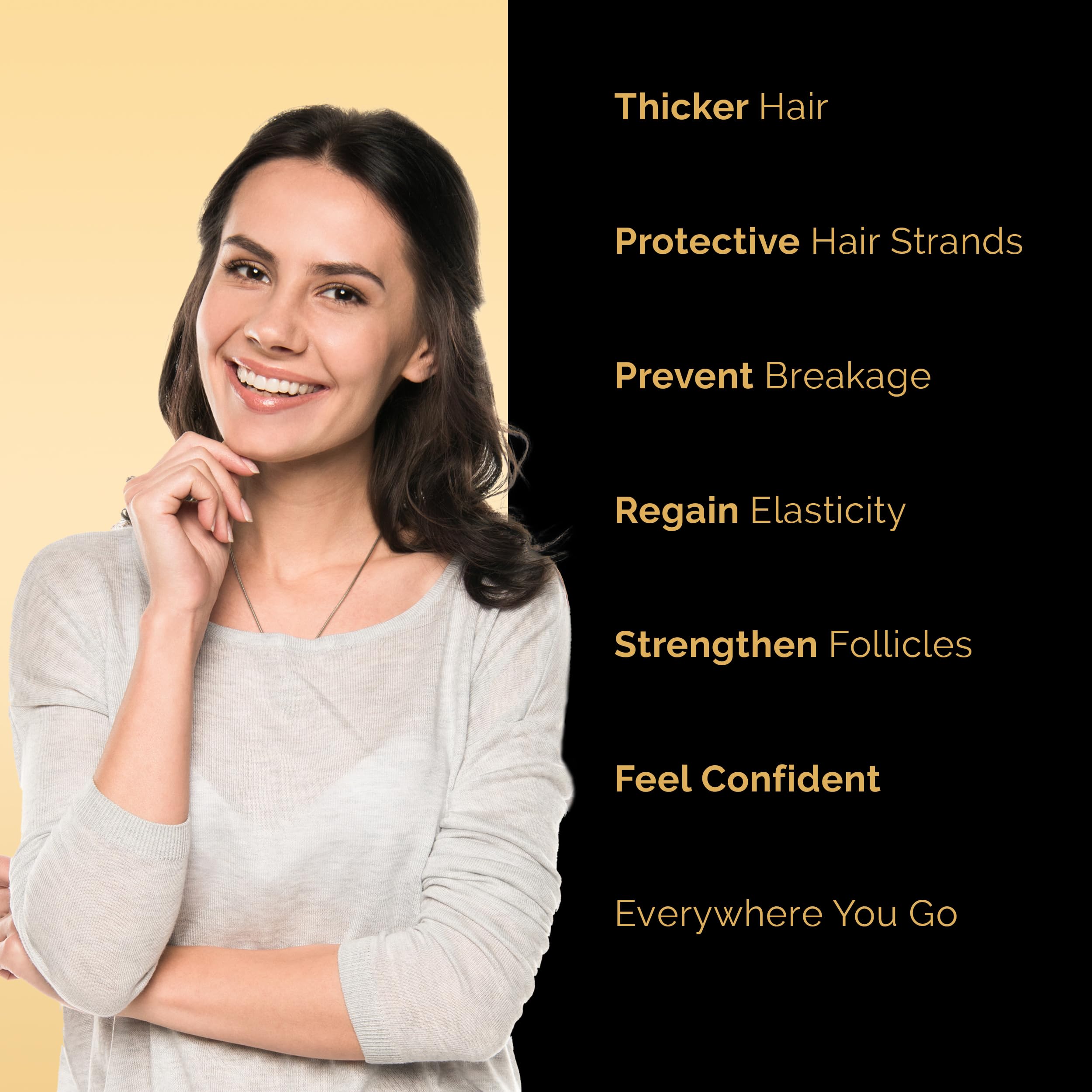 Ultrax Labs Hair Plush Hair Growth Serum – 1.7 oz Biotin & Caffeine