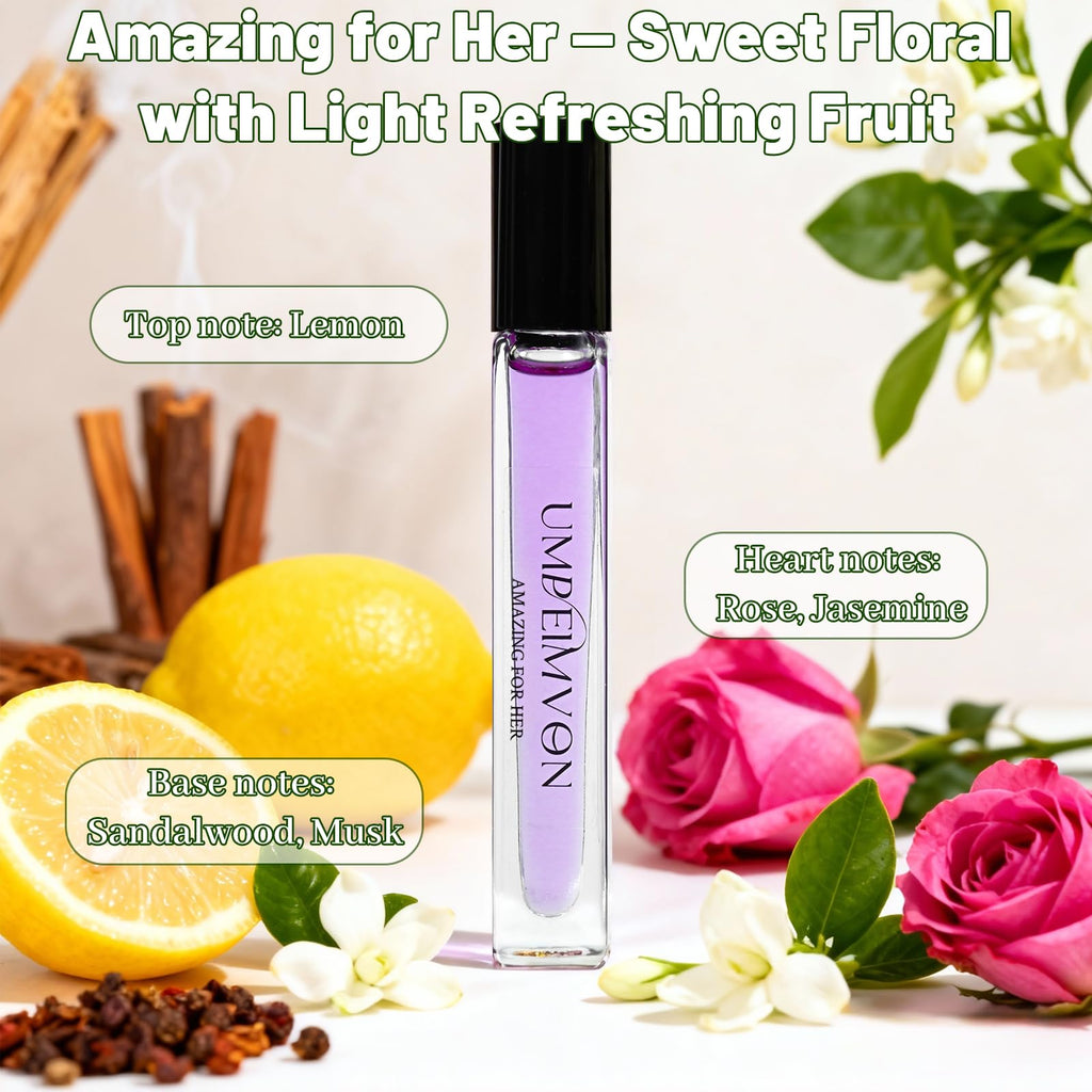 Umpeimvon Marshmallow Blush Perfume Oils for Women | Roll-On, Travel Size 0.33 fl oz