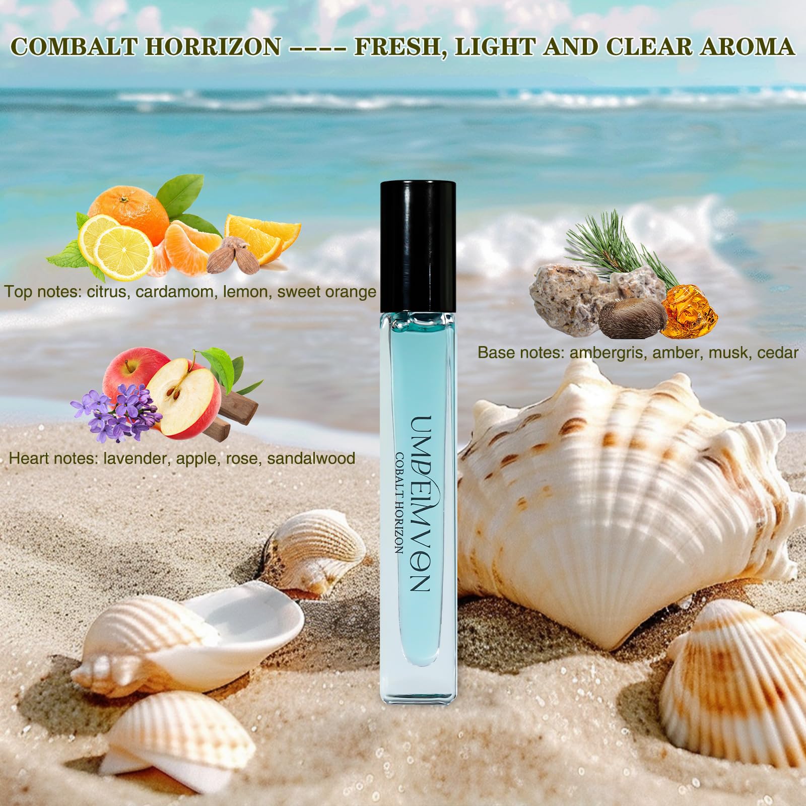 Umpeimvon Perfume Oil Roll-On Gift Set – Unisex Scent Trio, Travel-Size 0.33 fl oz Each