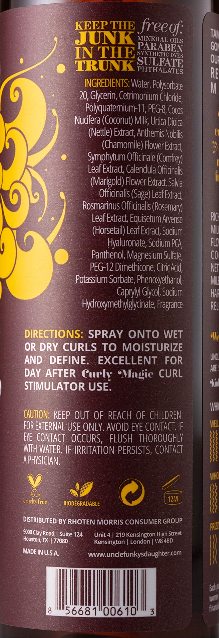 Uncle Funky's Daughter Thirsty Curls – Hydrating Curl Moisturizer for Defined Curls