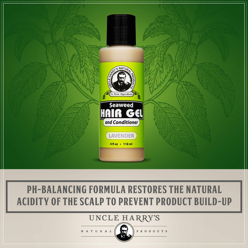 Uncle Harry's Lavender Seaweed Hair Gel & Volumizing Conditioner | 2-in-1 Natural Hair Care for Dry & Damaged Hair