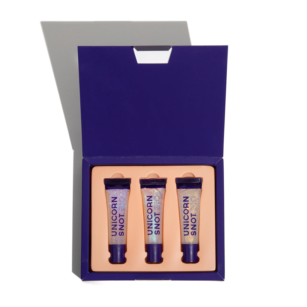 Unicorn Snot Plant-Based Glitter Lip Gloss Gift Set – 3-Pack, Vegan & Cruelty-Free
