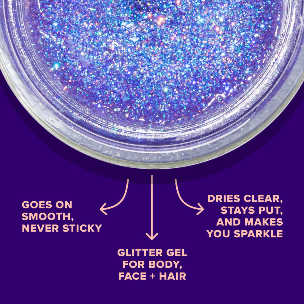UNICORN SNOT Holographic Glitter Gel – Purple UV, 1.7 oz | Vegan & Cruelty-Free