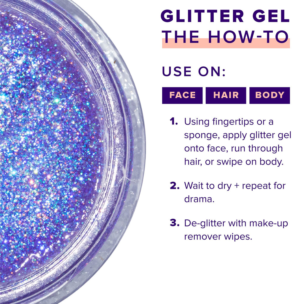 UNICORN SNOT Holographic Glitter Gel – Purple UV, 1.7 oz | Vegan & Cruelty-Free