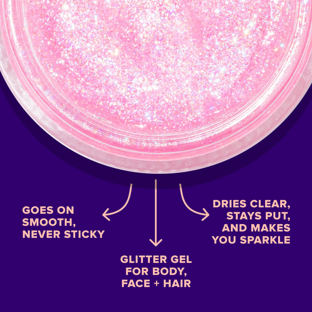 UNICORN SNOT Holographic Glitter Gel – 1.7 oz Pink Flamingo, Vegan & Cruelty-Free